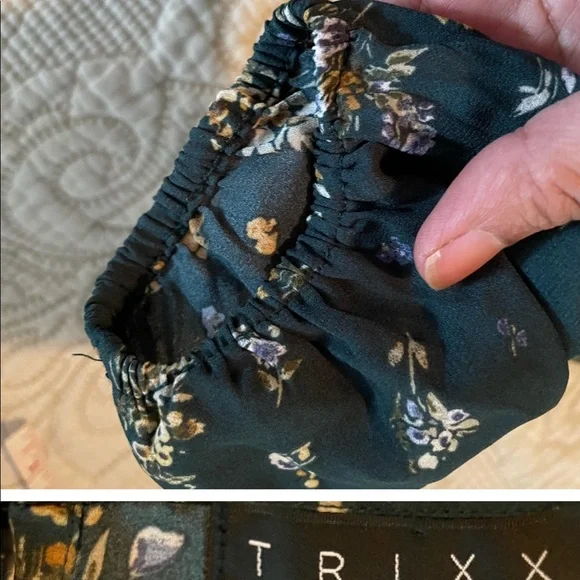 Hunter Green Floral Dresss - Picture 4 of 7